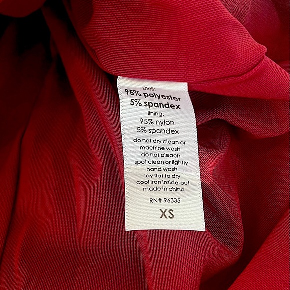 SUSANA MONACO RED SEQUIN DEEP V NECK HALTER DRESS RUCHED FRONT SLIT SIZE XS NWT - Picture 8 of 9